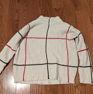 Urban Outfitters patterned black red stripe jumper